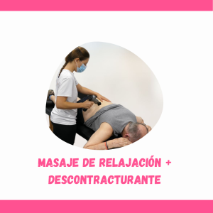 Masaje de relajación y descontracturante y pistola de masajes